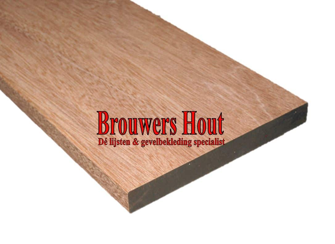 Meranti geschaafd afm. 25x30mm Brouwers Hout - in lijstwerk &