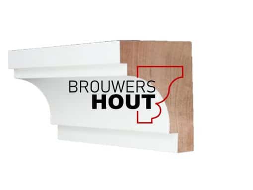 Hardhouten gootlijst G009-114 90x114mm