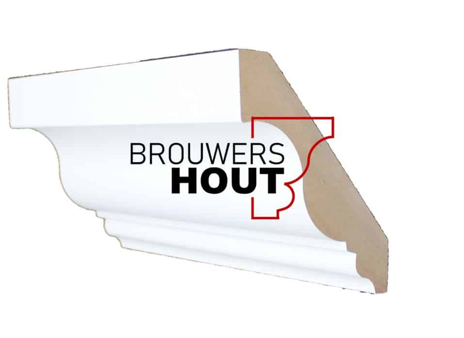 Hardhouten gootlijst G023-178 34x178mm