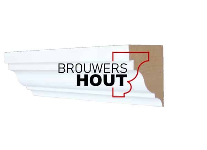 Hardhouten gootlijst G050-75 58x75mm