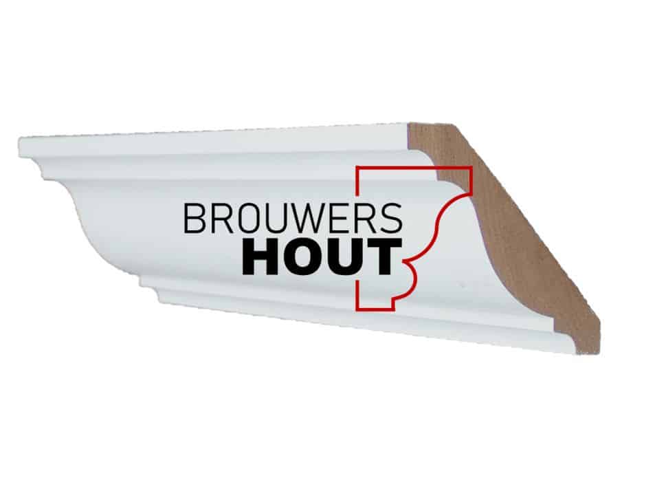 Hardhouten gootlijst G098-115 22x115mm