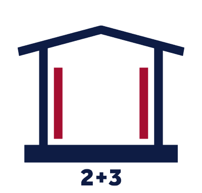 Klimaatklasse 2 +3 (slaapkamer, woonkamer, kantoor)