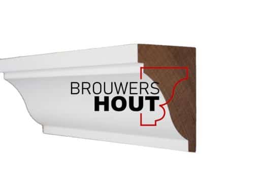 Hardhouten gootlijst G164-115 86x115mm