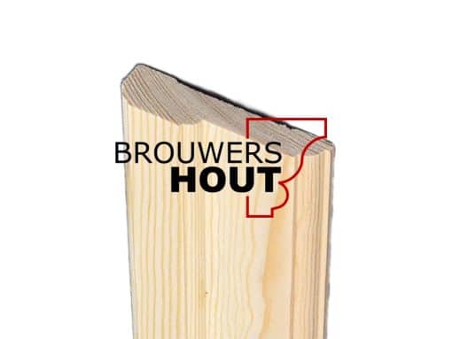 Grenen architraaf AG001-70o 18x70mm onbehandeld